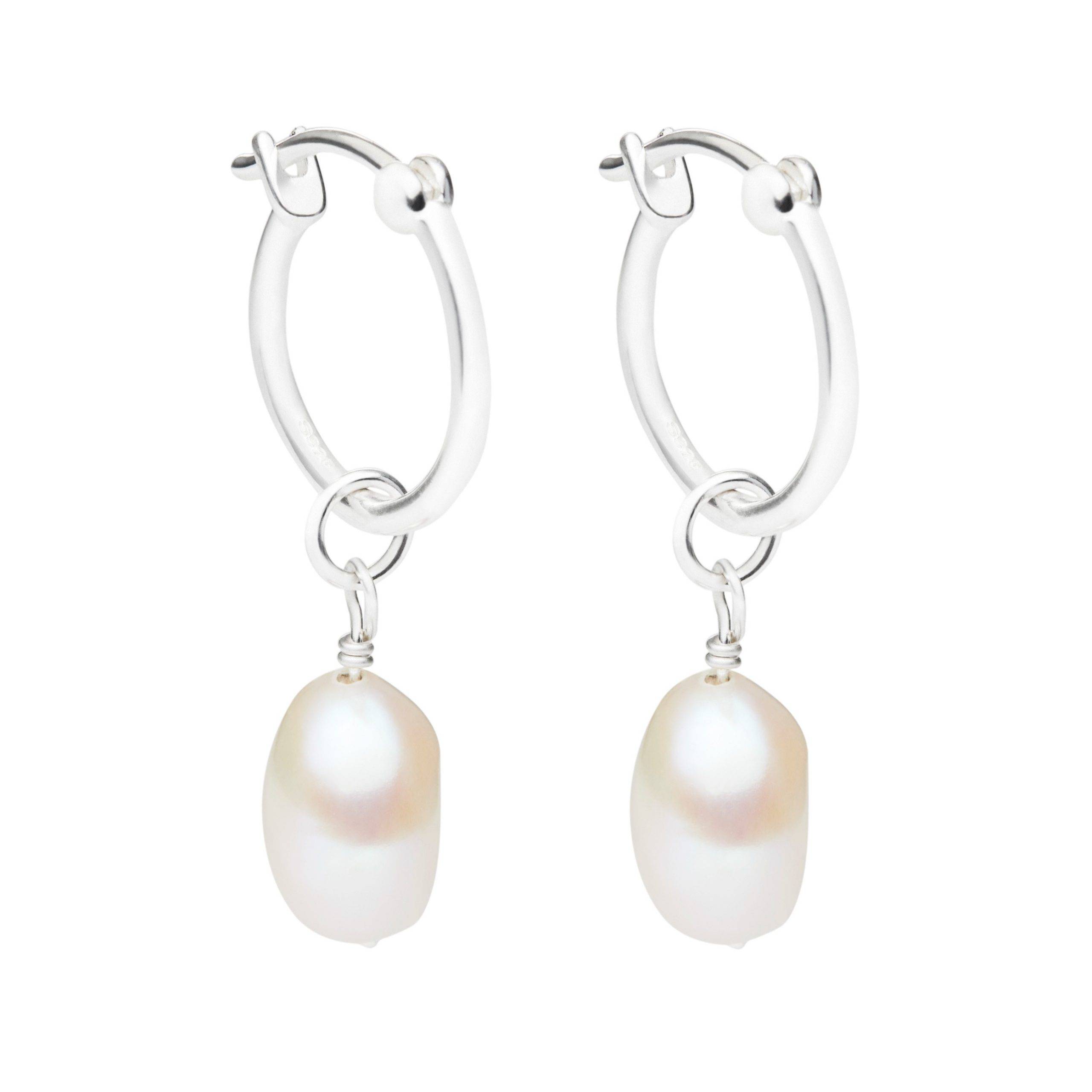 PEARL AND AMERICAN DIAMOND 925 STERLING SILVER STUDS