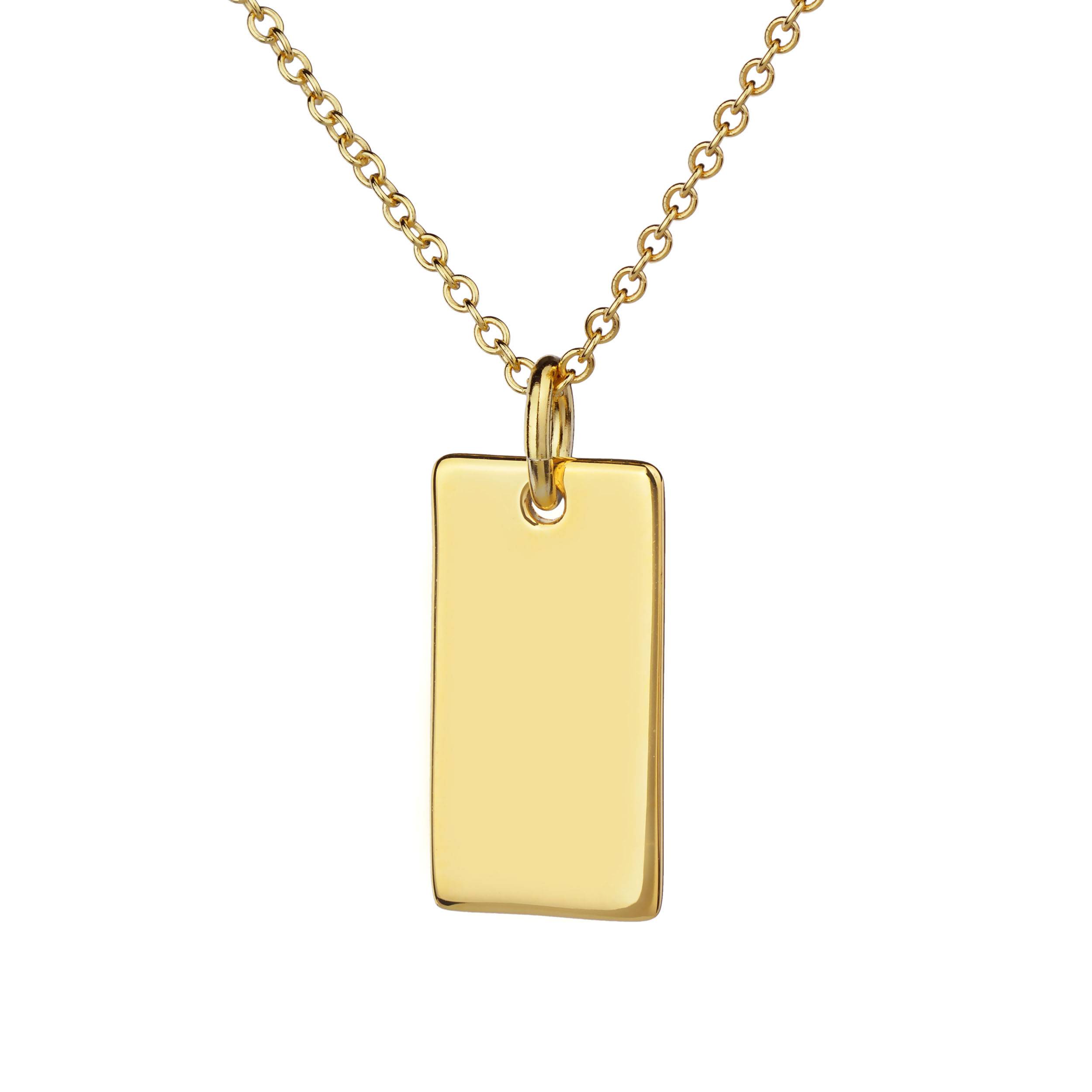 14K Yellow Gold Bar Necklace | Shane Co.