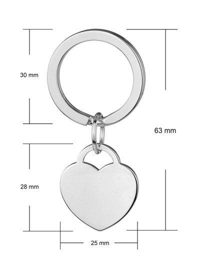sterling silver keyring dimensions
