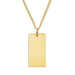 mens gold steel bar necklace