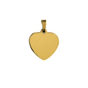 16mm 9ct solid gold heart pendant