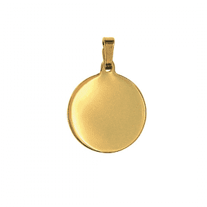 18mm 9ct solid gold disc pendant