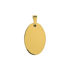 20mm 9ct solid gold oval pendant
