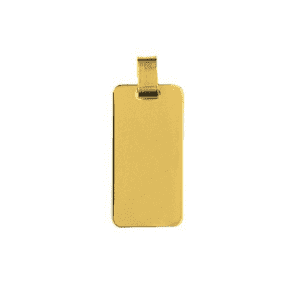 24 x 12mm 9ct solid gold bar pendant