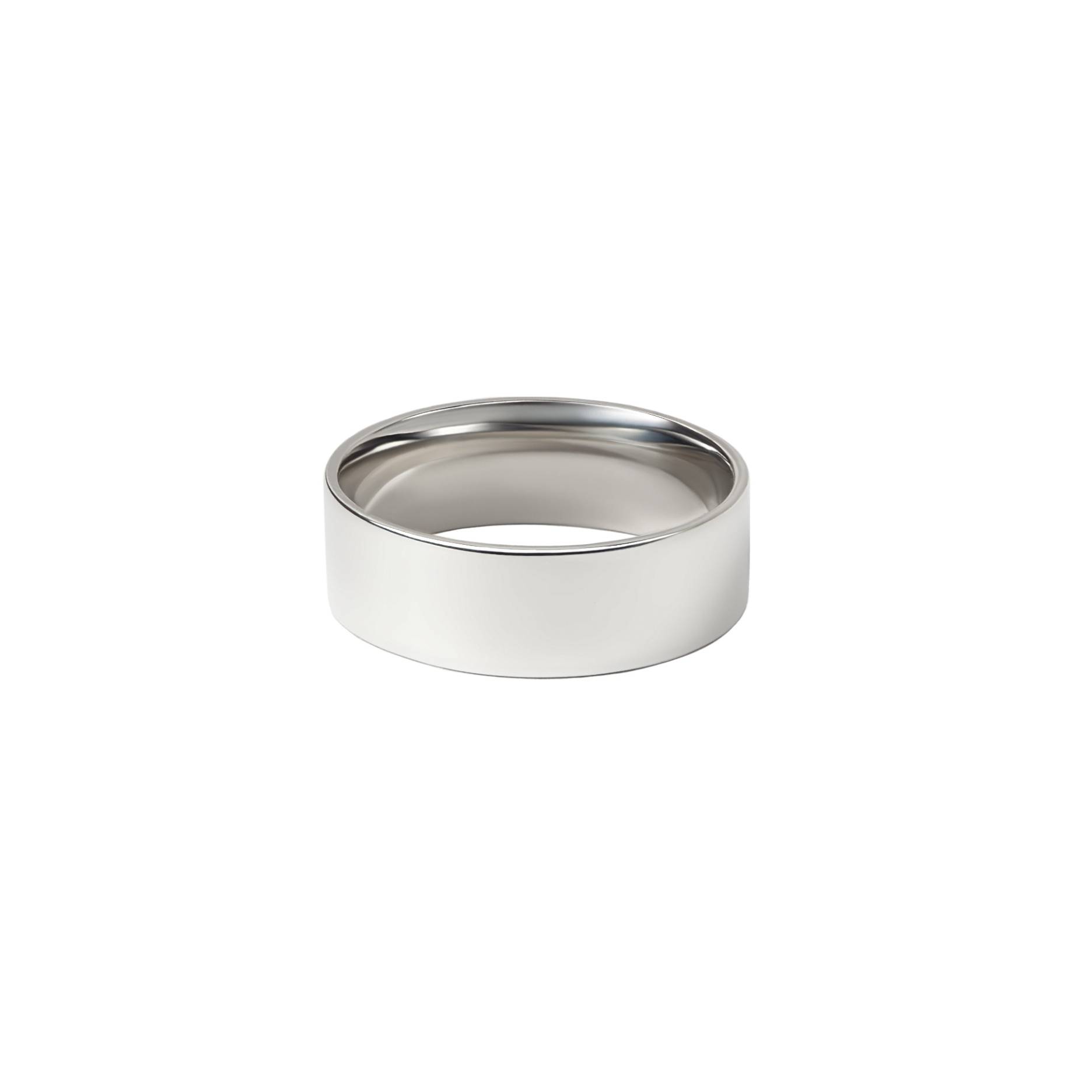 silver statement band ring