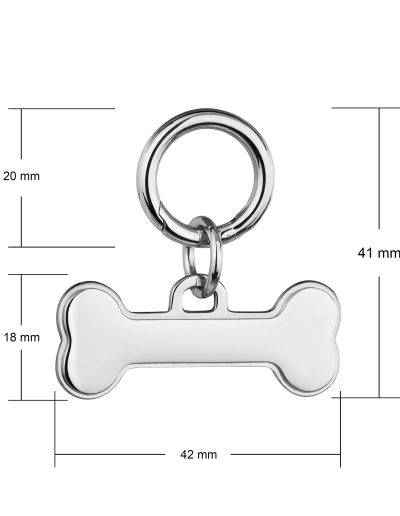 engraved bone pet tag for collars