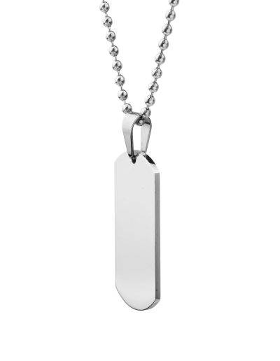 stainless steel mens dog tag necklace
