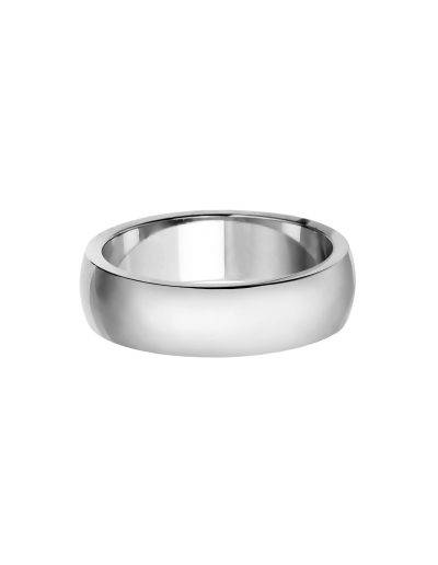 mens 6mm steel ring can be engraved