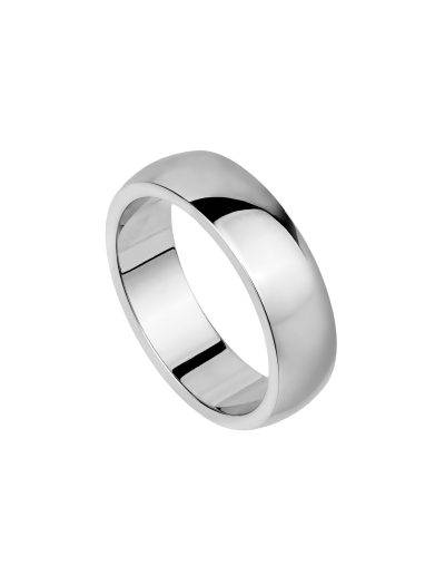 mens 6mm steel ring can be engraved