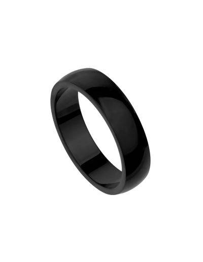 engraved mens black steel ring