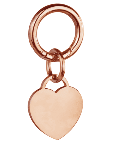 Rose Gold heart pet tag