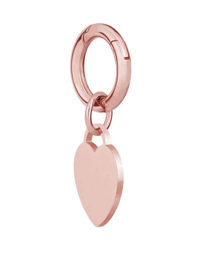 deluxe large rose gold pet tag side view