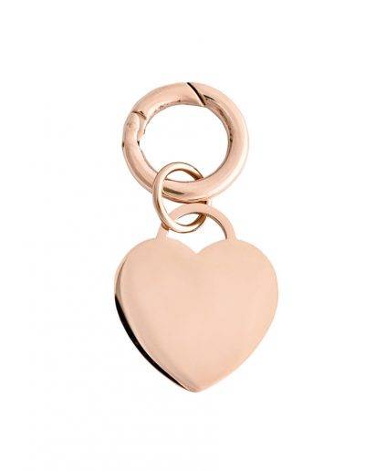 rose gold heart pet tag