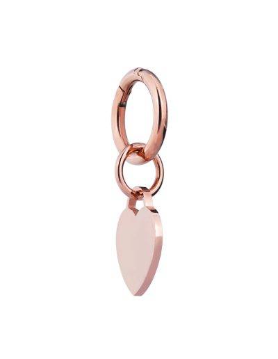 deluxe rose gold small pet tag side view