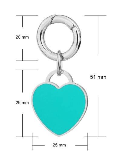 large deluxe pet heart tag dimensions