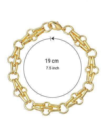 19cm , 7.5 inch gold plated stevie bracelet