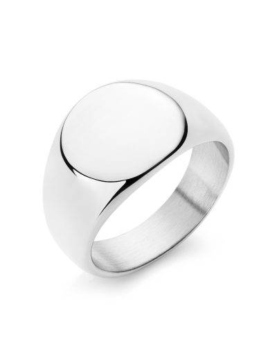 engrave this bold round signet ring