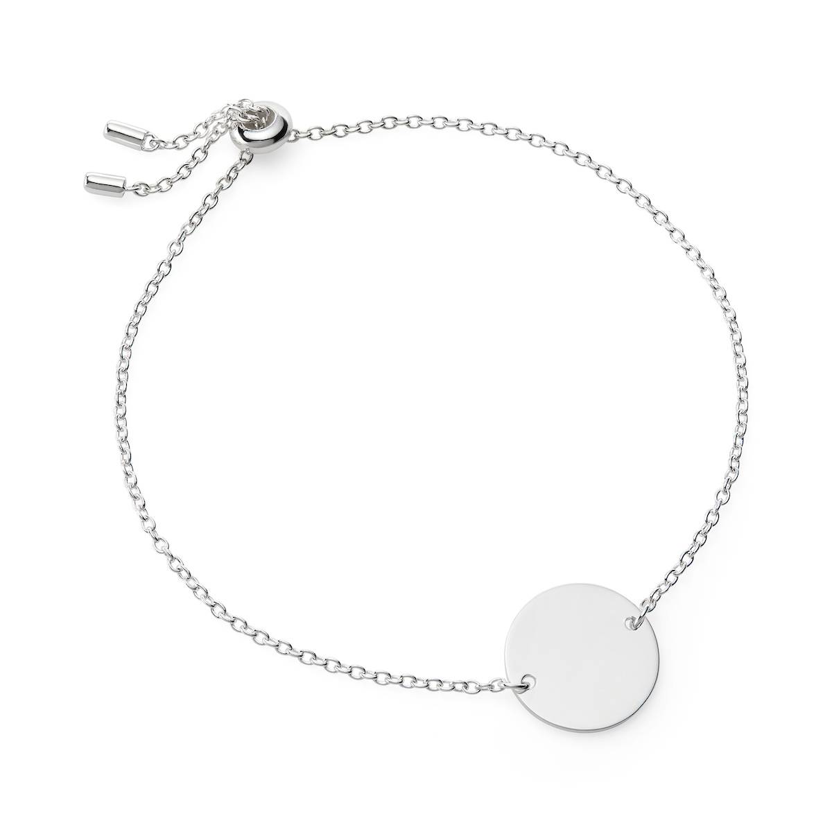 Silver Adjustable Disc Bracelet | The Silver Store