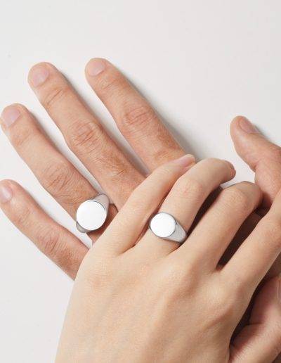 couples engraved signet rings