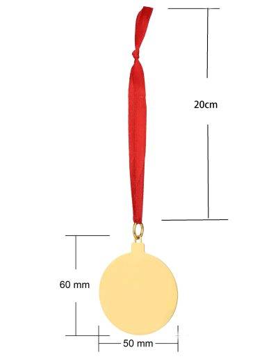 engraved gold bauble ornament dimensions