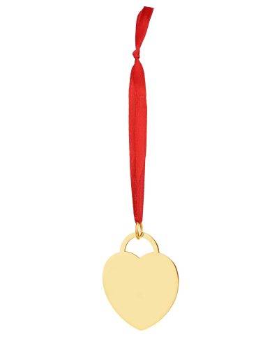 engraved gold heart ornament