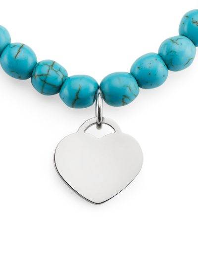 engrave this the heart in this bead bracelet