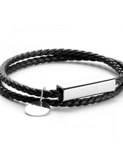 leather wrap bracelet can be engraved