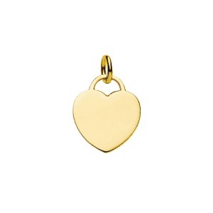 15mm gold heart tag pendant