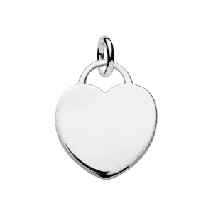 25 mm sterling silver heart tag