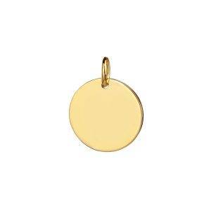 gold 15mm disc pendant