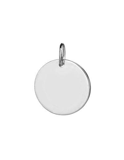 sterling silver 15mm disc pendant