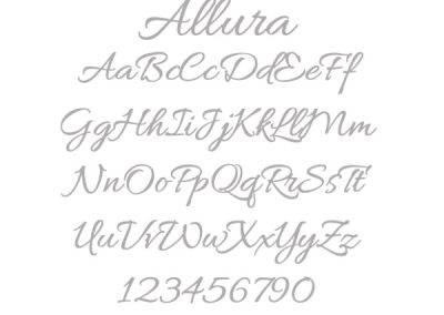 Allura Engraving Font - The Silver Store