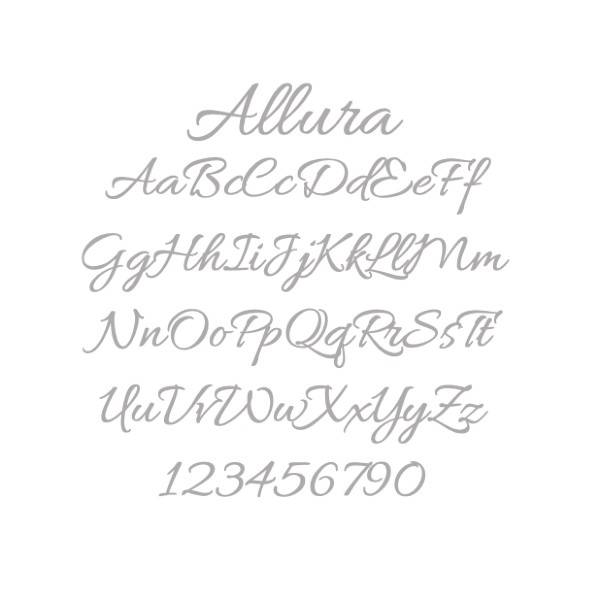 Allura Engraving Font - The Silver Store