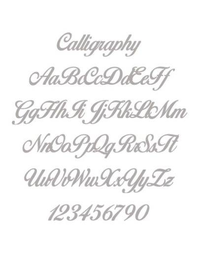 Calligraphy Engraving Font - The Silver Store
