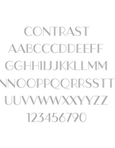 Contrast Engraving Font - The Silver Store