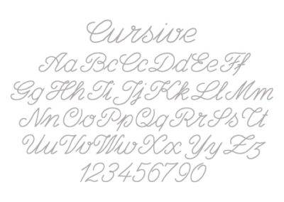 Cursive Engraving Font - The Silver Store