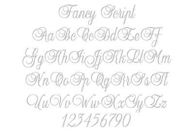 Fancy Script - The Silver Store Engraving Font