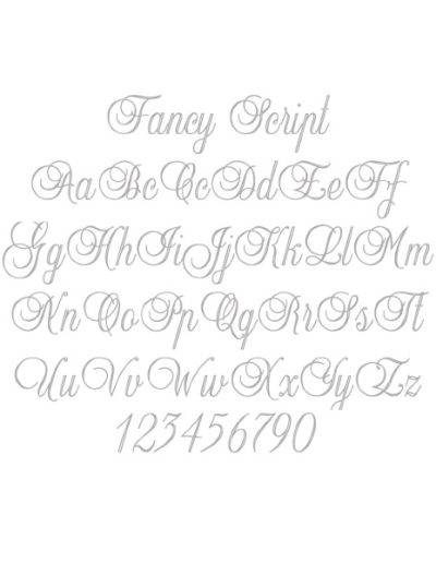 Fancy Script - The Silver Store Engraving Font