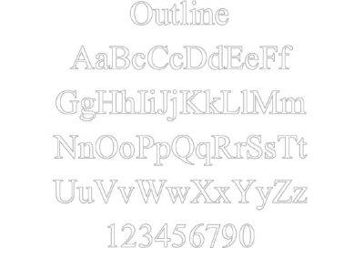 Outline Engraving Font - The Silver Store