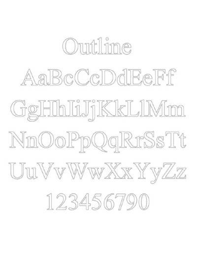 Outline Engraving Font - The Silver Store