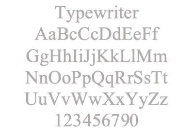 Typewriter Engraving Font - The Silver Store