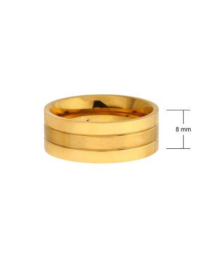 gold brushed steel ring dimensions