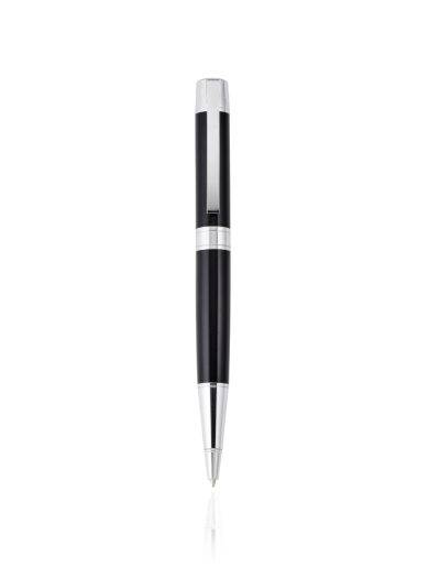 Cudworth Black Lacquer Chrome Ballpoint Pen.