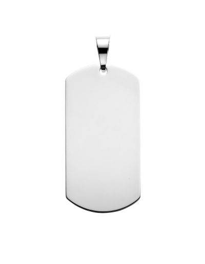 sterling silver dog tag pendant