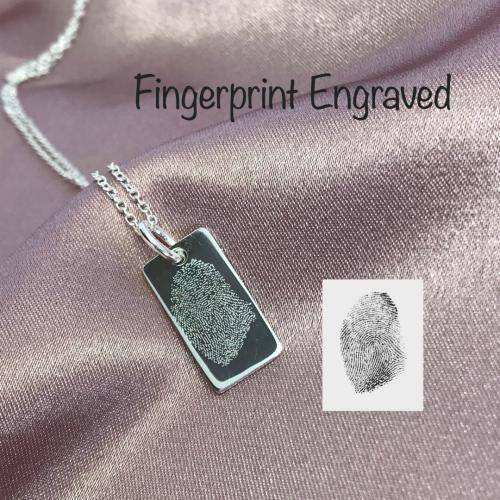 engraved fingerprint necklaced 