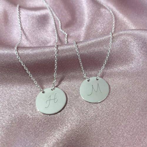 suspended-disc-necklace-with-initial-H-and-M-engraved-
